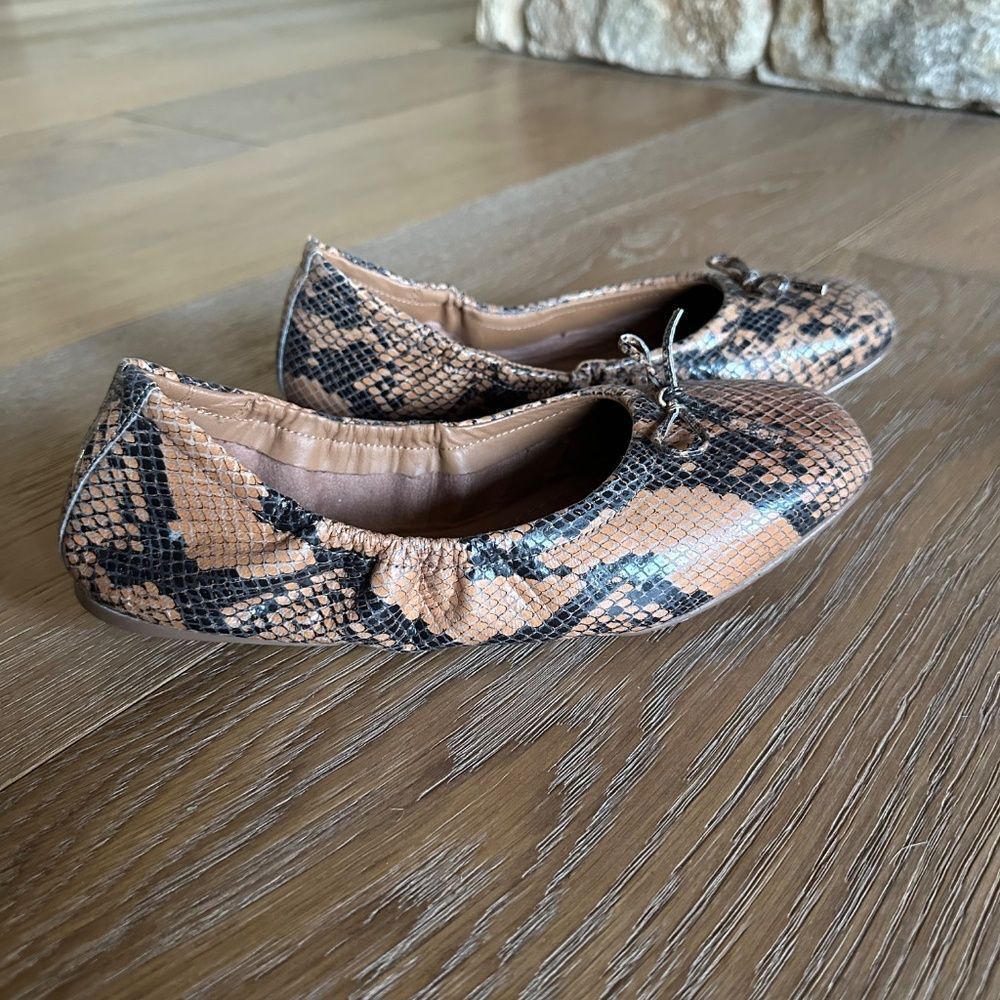 Seychelles Breathless Snake Print Square Toe Ballet Flats Size 7 NWOB - Picture 5 of 13